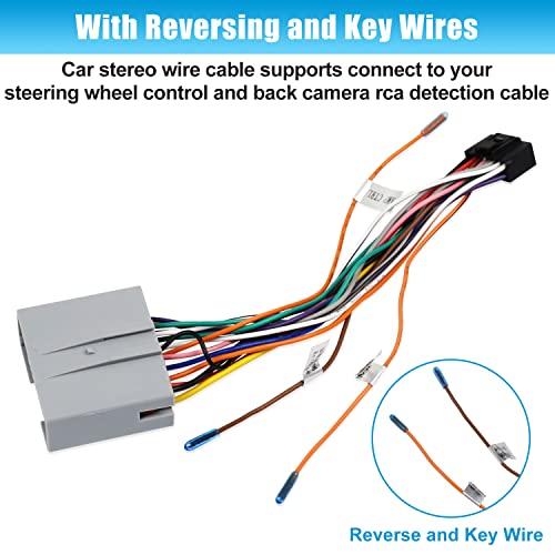 Aftermarket Radio Wiring Harness Connector Adapter Replacement for Ford/F-150/F-250/-F350 Escape Expedition Lincoln Mercury Car Stereo Wire Cable