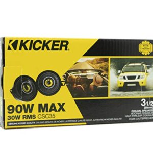 Kicker CSC354, CS Series 3.5" 2 Way Coaxial Car Speakers (46CSC354)