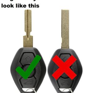 KeylessOption Keyless Entry Remote Control Car Key Fob Notch Style Replacement for BMW LX8 FZV