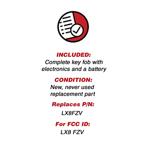 KeylessOption Keyless Entry Remote Control Car Key Fob Notch Style Replacement for BMW LX8 FZV