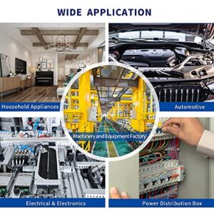 144Pcs Battery Terminal Connectors,HEMEI AWG4 6 8 12/10 Cable lugs, Heavy Duty Terminal Wire Lugs,72pcs Battery Cable Ends Ring Terminals with Spy Hole and 72pcs 3:1 Heat Shrink Tubing.