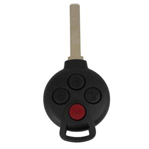 uxcell new replacement keyless remote car key kr55wk45144 315mhz pcf7941 chip 3+1 4 button for mercedes benz smart fortwo 2008-2015
