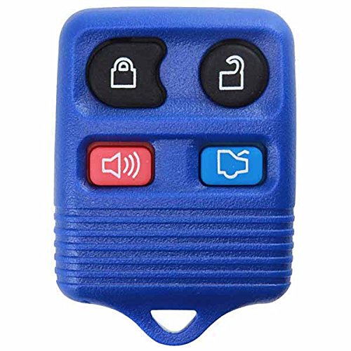 KeylessOption Blue Replacement 4 Button Keyless Entry Remote Control Key Fob Clicker