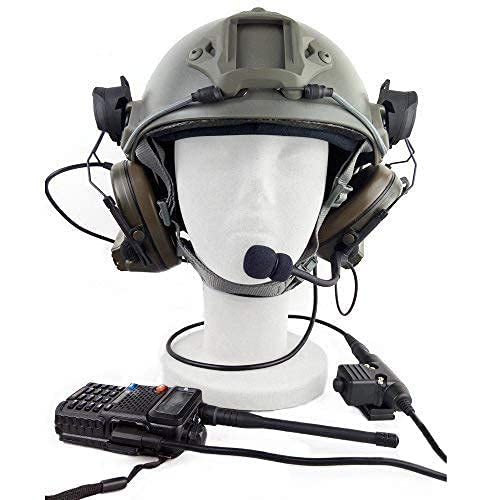 【Z-TAC Official Store】 ZTactical Comta III Headsets（Z051-FG）+ U94 zPTT Kenwoo Push-to-Talk（Z113KEN） Noise Reduction Headphones WalkieTalkie Dual zPTT for Military Radio