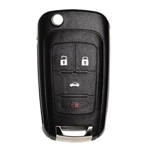 Flip Key Fob Remote Replacement Fits for Chevy Cruze Equinox Camaro 2010 2011 2012 2013 2014 2015 2016 Impala 14-2017 2018 2019 Malibu Sonic Buick Regal Verano Encore GMC Terrain Keyless Entry Remote