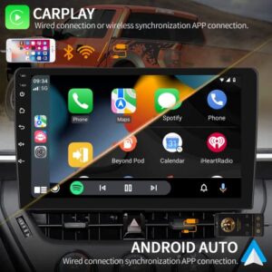 2023 Android 11 Double Din Car Stereo with Wireless Apple Carplay Android Auto, Hikity 10 Inch Touch Screen Car Radio with HiFi/BT/GPS Navigation Support Fastboot Backup Camera WiFi Connection