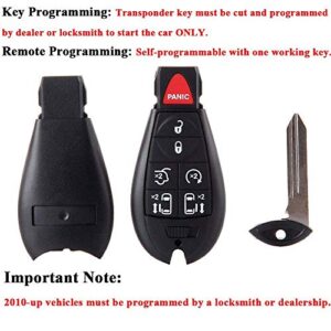 BESTHA for 2008-2015 Chrysler Town and Country 2008-2014 Dodge Grand Caravan Keyless Entry Remote Key Fob Replacement M3N5WY783X IYZ-C01C