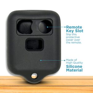 Keyless2Go Replacement for New Silicone Cover Protective Cases for Remote Key Fobs FCC CWTWB1U345 CWTWB1U331 GQ43VT11T - Black