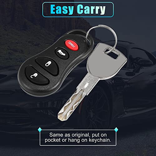 X AUTOHAUX GQ43VT17T 315MHz Replacement Keyless Entry Remote Car Key Fob for Jeep Liberty 02-04 for Dodge Stratus 01-06 for Dodge Intrepid 2001-2005 for Chrysler Concorde 2001-2004 4 Button