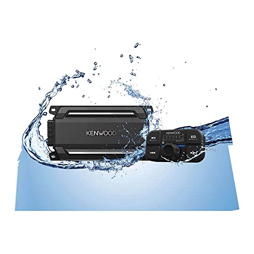 KENWOOD KAC-M5024BT Compact 4-Channel 600 Watt Car Amplifier with Bluetooth Streaming. Built for Marine, ATV and Powersport Applications. Waterproof, Dustproof, Rust Proof and Vibration Proof