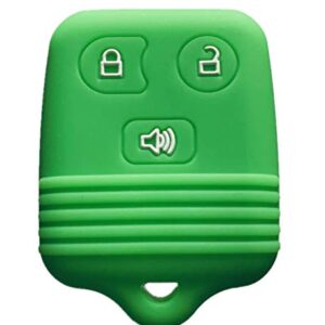 Rpkey Silicone Keyless Entry Remote Control Key Fob Cover Case protector Replacement Fit For Ford Lincoln Mercury Mazda CWTWB1U331 GQ43VT11T CWTWB1U345 8L3Z15K601B 8L-3Z-15K-601B(green)