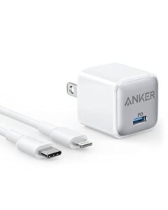 anker usb c charger 20w with 3ft usb-c to lightning cable, 511 charger (nano pro), pd durable compact fast charger, for iphone 14/14 plus/14 pro/14 pro max/13, galaxy, ipad/ipad mini