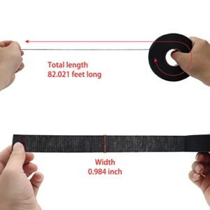 4Pcs 1in Wire Loom Harness Tape,High Temp Wiring Loom Harness Self-Adhesive Felt Cloth Tape for Automotive Electrical Wrap Protection Noise Damping Cable Fixed 25mm×25