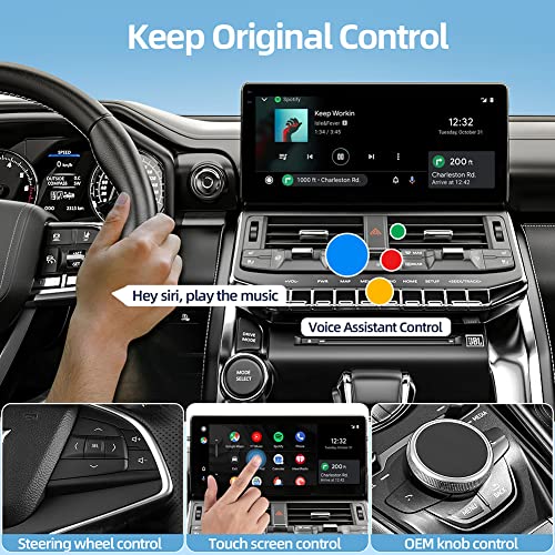 Geohyecc 2023 Newest Wireless Android Auto Adapter for OEM Factory Wired Android Auto to Wireless,Android Auto Dongle for Android Phones,5G Chip&5.8 GHZ WiFi,Plug&Play,Online Update