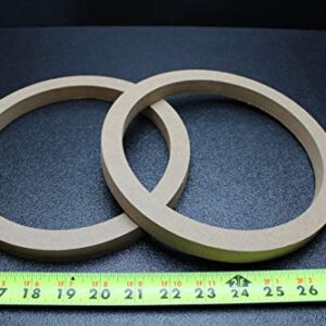 2 MDF Speaker Ring Spacer 8 INCH Wood 3/4 Thick Fiberglass Box ENCLOSE RING-8R