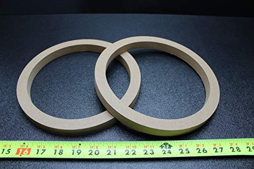 2 MDF Speaker Ring Spacer 8 INCH Wood 3/4 Thick Fiberglass Box ENCLOSE RING-8R