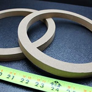 2 MDF Speaker Ring Spacer 8 INCH Wood 3/4 Thick Fiberglass Box ENCLOSE RING-8R