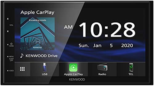 Kenwood DMX47S 6.8" Capacitive Touch Screen Digital Multimedia Receiver with Apple CarPlay & Android Auto (Does not Play CDs)