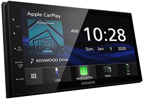 Kenwood DMX47S 6.8" Capacitive Touch Screen Digital Multimedia Receiver with Apple CarPlay & Android Auto (Does not Play CDs)