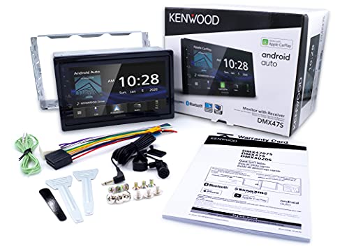 Kenwood DMX47S 6.8" Capacitive Touch Screen Digital Multimedia Receiver with Apple CarPlay & Android Auto (Does not Play CDs)