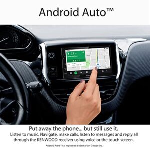 Kenwood DMX47S 6.8" Capacitive Touch Screen Digital Multimedia Receiver with Apple CarPlay & Android Auto (Does not Play CDs)