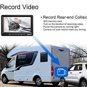 ZEROXCLUB HD Digital Wireless Backup Camera for RV/Truck/Trailer/Van/Bus, 7 Inch HD 1080p LCD Monitor and IP69 Waterproof Rear Camera System,HDCVI Signal,Night Vision,Record(SW01-black)