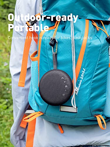 Fosi Audio B2 Bluetooth Shower Speaker, IPX7 Waterproof Bluetooth Speaker with 24H Playtime, Supports TWS Stereo Sound Mode, Portable Speakers Bluetooth Wireless for Outdoor, Hiking, Camping, Boating