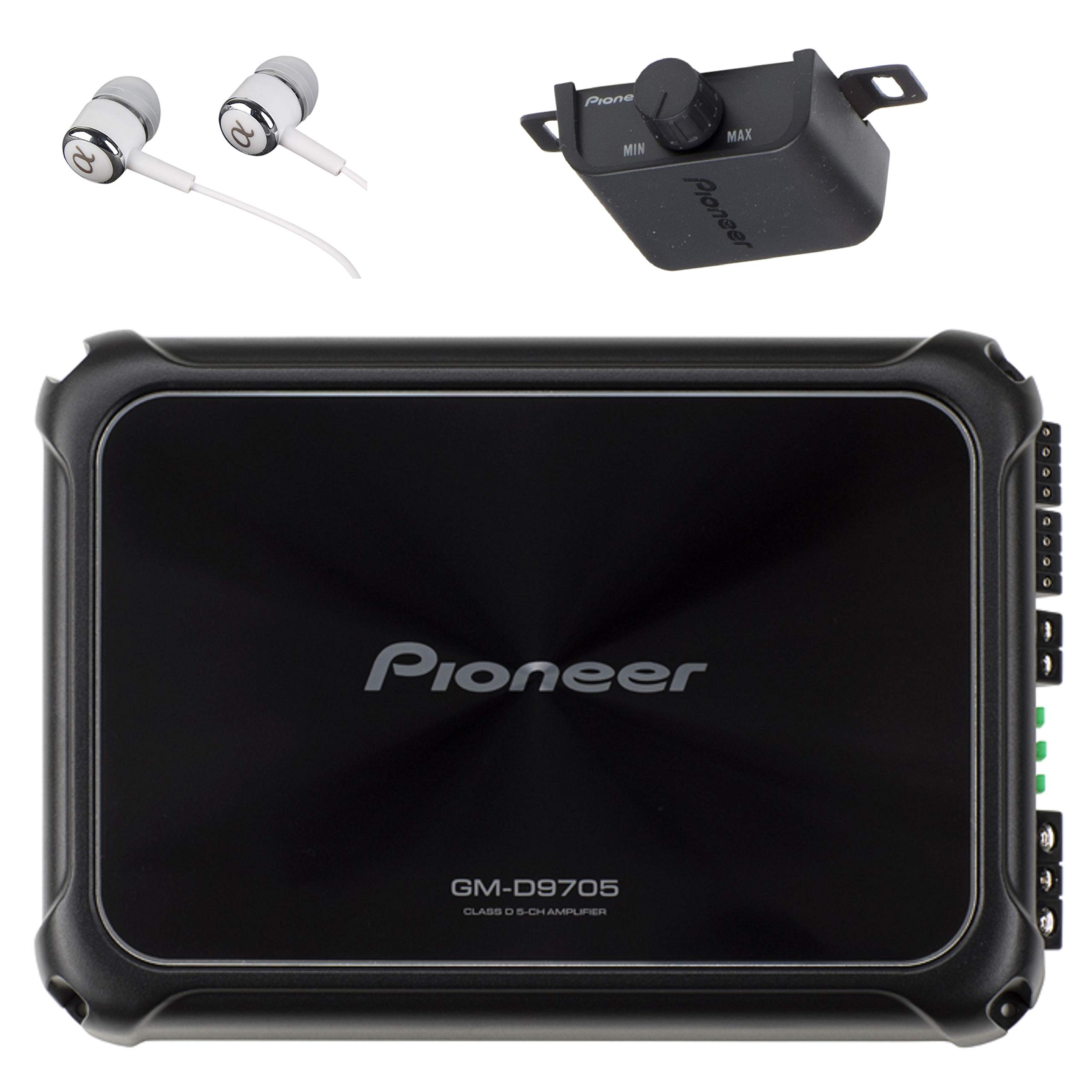 Pioneer GM-D9705 2000W Max 5-Channel GM Digital Champion Series Class-D Car Audio Stereo Amplifier w/ Wired Bass Boost Remote and Free Alphasonik Erabuds
