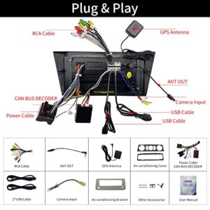 Bruynic 2023 New Version Car Stereo Support Apple CarPlay & Android Auto with GPS,WIFI,Bluetooth,Split Screen Android 12.0 Double Din Car Radio, Compatible with BMW 3 Series 2005-2012(E90/E91/E92/E93)