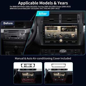 Bruynic 2023 New Version Car Stereo Support Apple CarPlay & Android Auto with GPS,WIFI,Bluetooth,Split Screen Android 12.0 Double Din Car Radio, Compatible with BMW 3 Series 2005-2012(E90/E91/E92/E93)