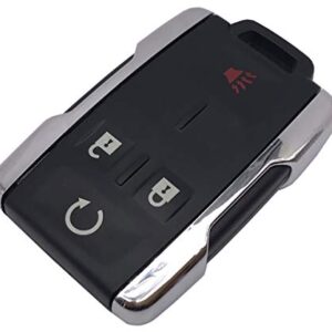 4 Buttons Keyless Remote Smart Car Key Fob Fit for GMC Sierra Chevrolet Silverado 1500 2500 3500 2014 2015 2016 2017 2018 2019 2020 GMC Canyon Chevy Colorado 2015-2021 M3N32337100 (Silver)