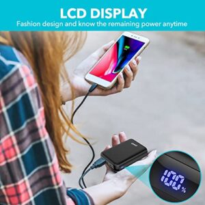 Pocket Size Power Bank 10000mah for Heated Vest,5V 2A Heated Jacket Battery Pack,LED Display Portable Charger with Dual USB,External Battery Phone Chager for iPhone,Android etc.