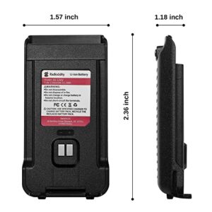 Radioddity GM-30 Original Battery with Belt Clip, GMRS Radio Handheld Battery, Rechargeable, BL-13UV, 1500mAh, 7.4V, Compatible MU-5 MURS Radio, TD-H5 P15UV UV-88 RT-85 GM-15 Pro