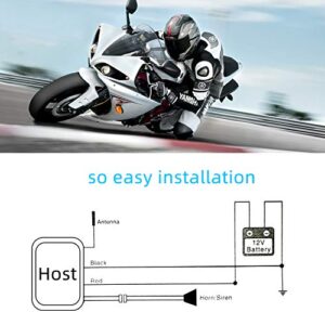 Rupse Motorcycle Wireless Alarm System Bicycle Car Anti Theft Security Burglar Double Remote Control Warner Horn Adjustable Sensitivity