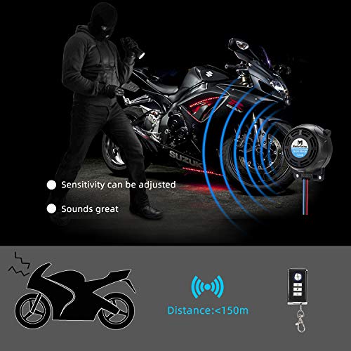 Rupse Motorcycle Wireless Alarm System Bicycle Car Anti Theft Security Burglar Double Remote Control Warner Horn Adjustable Sensitivity