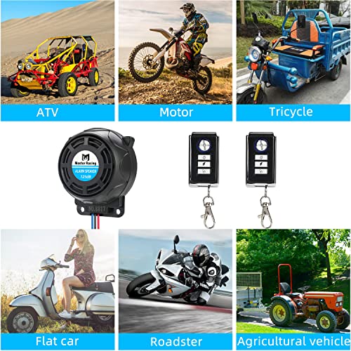 Rupse Motorcycle Wireless Alarm System Bicycle Car Anti Theft Security Burglar Double Remote Control Warner Horn Adjustable Sensitivity