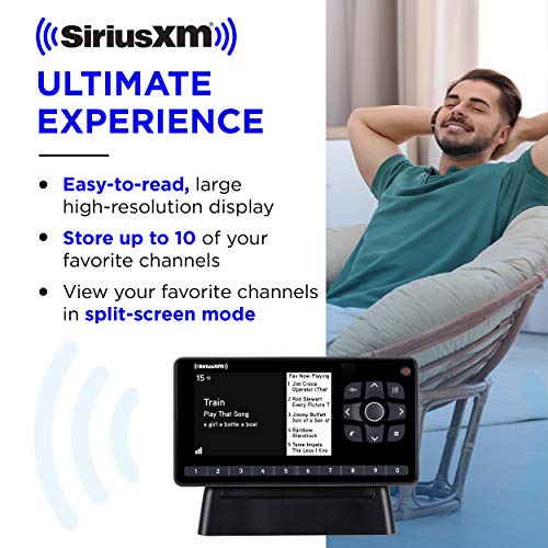 SiriusXM Onyx EZR Satellite Radio with Home Kit, Enjoy SiriusXM on your Home Stereo or Powered Speakers for as Low as $5/month + $60 Service Card with Activation