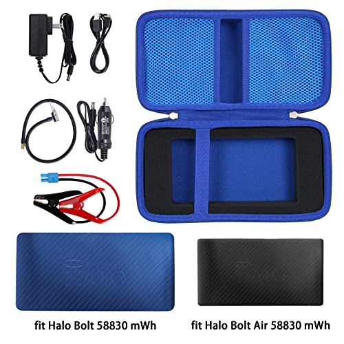 khanka Hard Travel Case Replacement for Halo Bolt 58830/57720 / Air 58830 / ACDC Max 55500 mWh Portable Emergency Power Kit, Portable Phone Laptop Charger, Case Only (Blue)