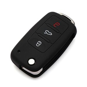 andygo protective silicone key cover keyless entry remote fob shell fit for vw volkswagen 3 button