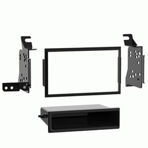metra 99-7635 compatible with nissan frontier 2005-2015 single double radio stereo dash kit