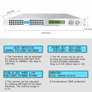 FCC Certified FM Transmitter for Church 50W Broadcast Transmitter with Cable and Antenna FCC ID is 2A6BQ-YXHT