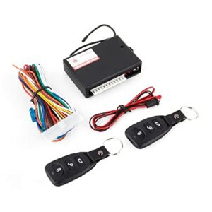 maizoon car central control lock set switch black with tail box including 1 host cable 1 led indicator 2 remote controls with product instruction manual general model
