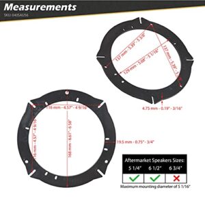 Scosche Compatible with Select Import and Domestic Vehicles Universal 5.25" - 6.5" Speaker Adapters (1 Pair) SAU56