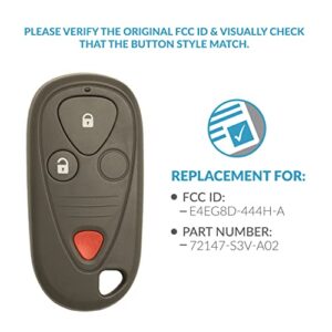 Keyless2Go Replacement for 3 Button Remote Key Fob Acura E4EG8D-444H-A 72147-S3V-A02