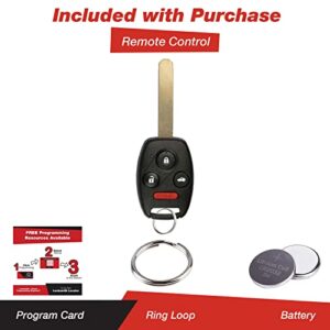 KeylessOption Keyless Entry Remote Control Uncut Car Ignition Key Fob Replacement for KR55WK49308