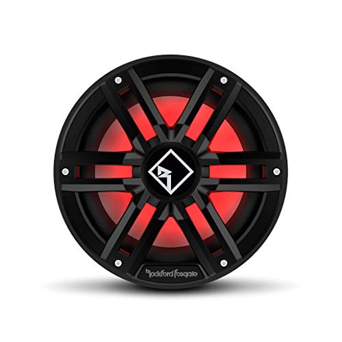 Rockford Fosgate M2D4-10IB Color Optix 10" DVC 4-Ohm Infinite Baffle Multicolor LED Lighted Marine Subwoofer - Black/Stainless