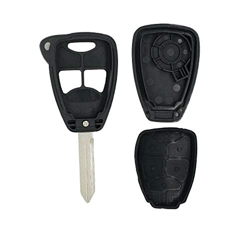 SEGADEN Replacement Key Shell Compatible with CHRYSLER DODGE JEEP Keyless Entry Remote Key Case Fob 3 Buttons 2 BTN + Panic PG752B