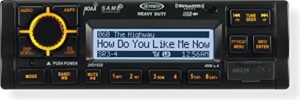 jensen jhd1630b heavy duty am, fm, wb, ipod, and iphone, vehicle rugged stereo system, 45 watts x 4 speaker output, black