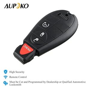 Aupoko GQ4-53T 4 Buttons Keyless Entry Remote Key Fob, Replace# 56046955,56046955AG, 56046955AA, 56046955AB, Replacement for Dodge 2013-2018 Ram 1500 2500 3500
