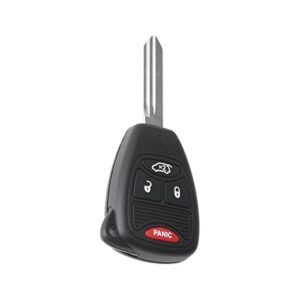 exautopone oht692427aa car key fob keyless flip entry remote oht692713aa 4 button vehicles replacement compatible with aspen sebring avenger charger durango ram commander compass wrangler